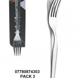 07780874303 – PACK 3 GARFOS MESA FRISO INOX