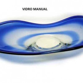 073VI821112AZ – CENTRO DE VIDRO 33X65CM