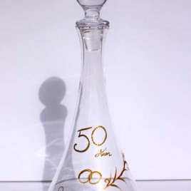 CPM305074-50 – GARRAFA BOHEMIS PINTADO 50 ANOS BODAS OURO 1000ML
